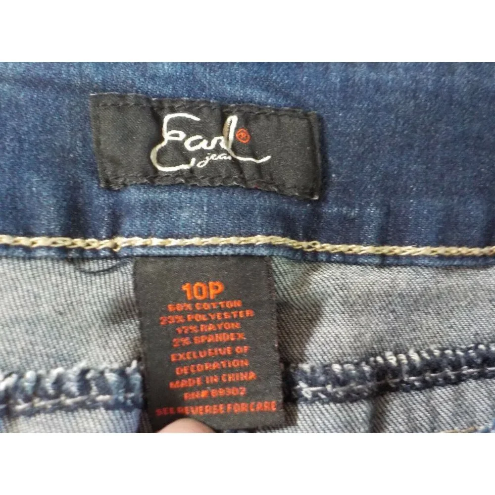 Earl Jeans Stretchy Denim Capris Studs & Rhinestones Womens (30 x 17) - Picture 5 of 5